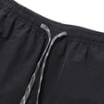 thumbnail image 5 of WIZUTIZ Men's Nylon Cargo Jogger Pants with Zipper Large Pocket Solid Color Elastic Drawstring Waist Outdoor Trousers, 5 of 6