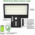 thumbnail image 2 of Outdoor Solar Light, 90 LED Solar Motion Sensor Security Light Solar Powered Light Waterproof 2600mAh, USB Charging, Outdoor Solar Wall Light for Gard, 2 of 5