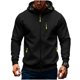 thumbnail image 2 of pstuiky Camisas para hombre de manga larga, Sudadera con capucha y bolsillo con cremallera y cordón para hombre, deportiva, informal, de manga larga, de color liso y a la moda top de hombre l, 2 of 4
