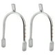 thumbnail image 4 of Espuelas cromadas para niña joven Espuelas estrechas de aleación de zinc y latón cromado para mujer (plateado), 4 of 8