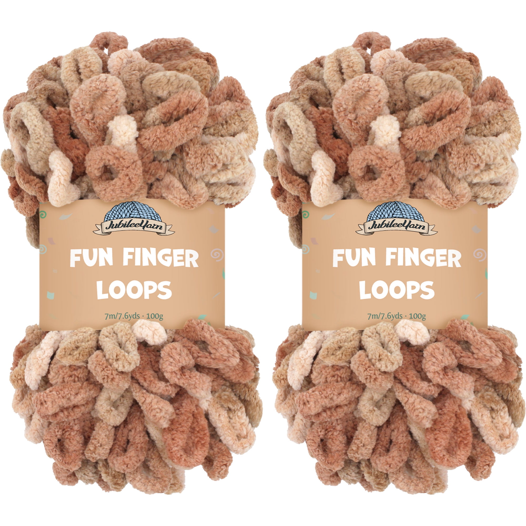 JubileeYarn Fun Finger Loops Yarn Polyester Jumbo Loop Yarn 100g