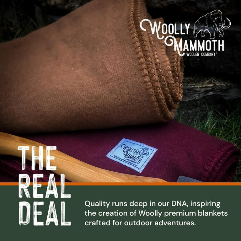 Merino Wool Blanket Camping Essentials Woolly Mammoth Woolen