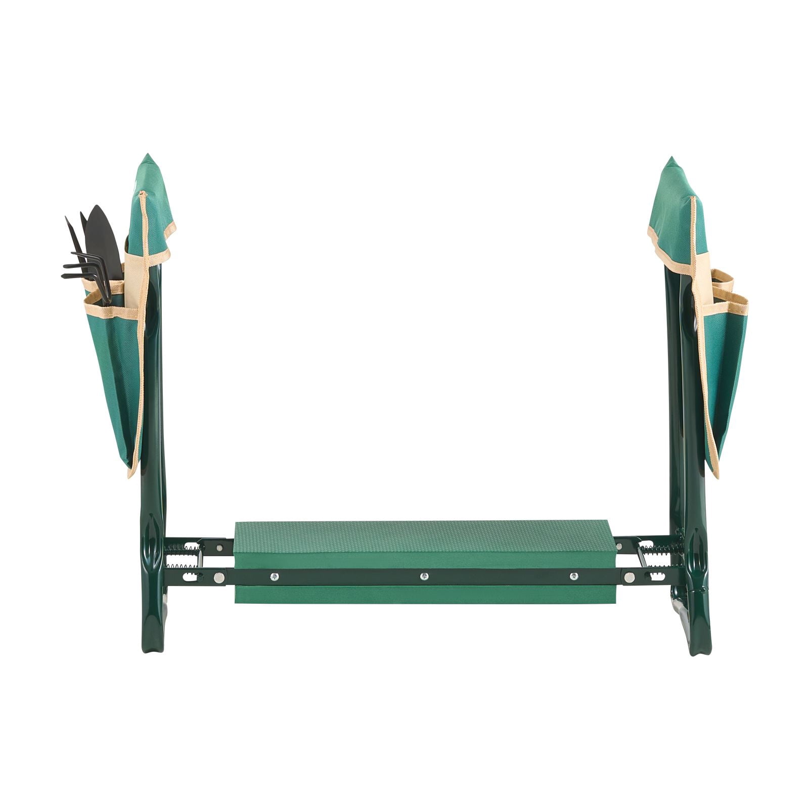 Garden Kneeler and Seat with 6" Wide Kneeling Pad, 330 lbs Capacity, Folding Design, 2 Tool Bags, for Gardening Weeding Planting