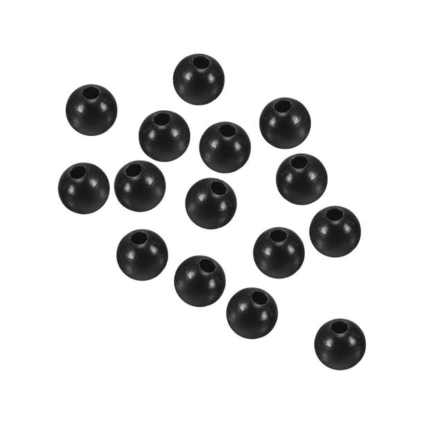 Uxcell 3mm Round Plastic Fishing Beads Tackle Tool Black 200 Pieces