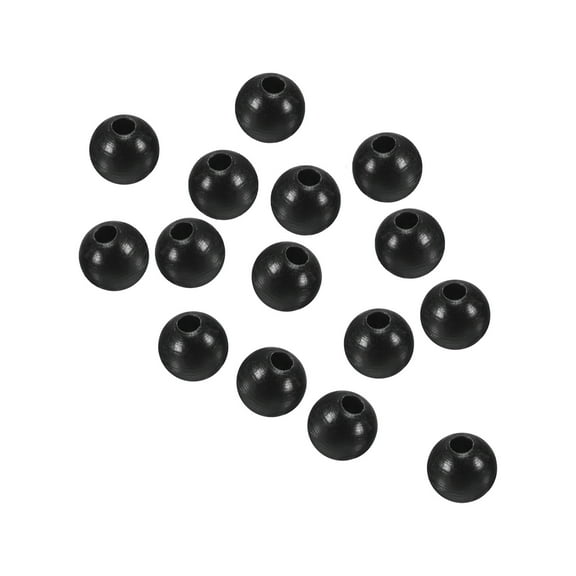 Uxcell 3mm Round Soft Plastic Fishing Beads Tackle Tool Black 200 Pieces