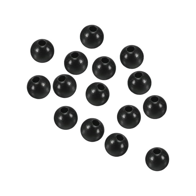 Unique Bargains Perles de Pêche Rondes en Plastique 3 mm Outil d'Attirail Noir 200 Pcs