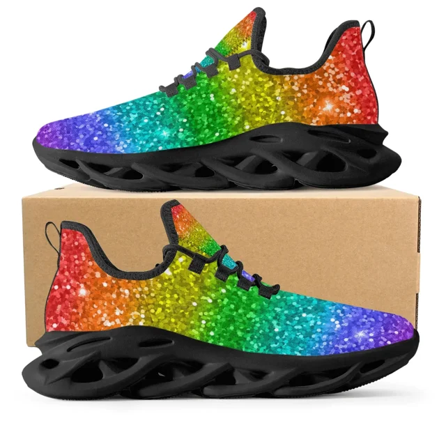 Zapatillas deportivas de moda con diseño colorido para hombre, mujer y adolescentes, de malla transpirable, informales, con cordones y zapatillas de baloncesto.