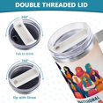 thumbnail image 5 of Mother's Day People 40 oz Tumbler with Handle Insulated&nbsp;Travel Mug&nbsp;Lid Straw Leak Proof Steel Vacuum Water Bottles Glasses Fits in Car Cup Holder, 5 of 7