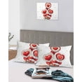 thumbnail image 4 of Valentine's Day King Pillow Cases Set of 2 - Microfiber Bed Throw Pillow Covers, Red Love Balloons Bottles Simple Romantic Decorative Lumbar Pillow Cover with Envelope Closure for Sofa/Travel 20"x36", 4 of 6