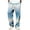 C Sky Blue, variant on Ndbuld Work Pants Mens Fashion Gradient Print Pocket Drawstring Elastic Waist Guard Pants Brown,M
