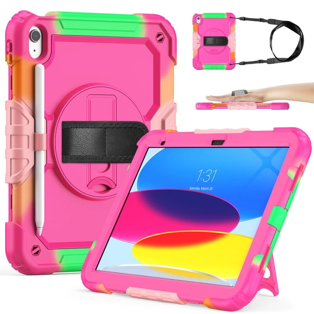 Funda rígida rosa SIBEITU para iPad 11ª y 10ª generación de 10,9 pulgadas