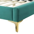 thumbnail image 4 of Modway Alexandria Tufted Performance Velvet Twin Platform Bed in Teal, 4 of 10
