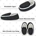 thumbnail image 4 of NHU Boys Slippers Cozy Memory Foam House Shoes Indoor Outdoor Slip on Bedroom Slippers Black Big Kid 4-5, 4 of 5
