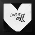 thumbnail image 2 of Atelier B Art Studio 12x12 Black Modern Framed Museum Art Print Titled - LOVE IS ALL, 2 of 5