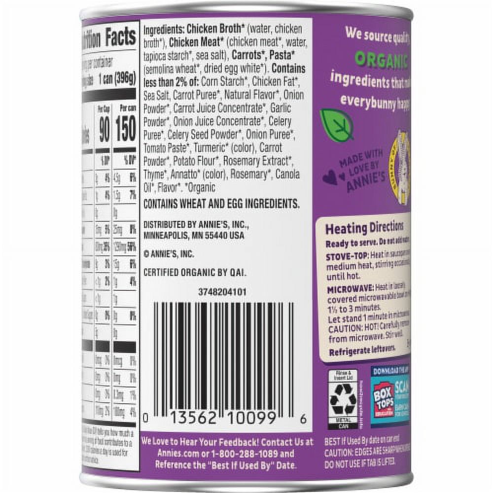 2X-Annie's Organic Star Pasta & Chicken Canned Soup - 14 oz