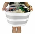 thumbnail image 6 of SAMMART 23L (6 Gallons) Set of 2 Collapsible Plastic Laundry Basket - Oval Tub - Foldable Storage Container/Organizer - Portable Washing Tub - Space Saving Laundry Hamper, 6 of 6