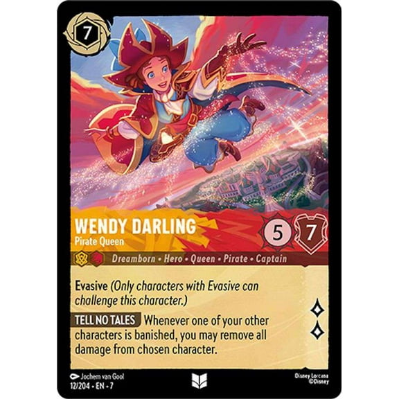 Disney Lorcana Archazia's Island Uncommon Wendy Darling - Pirate Queen #12