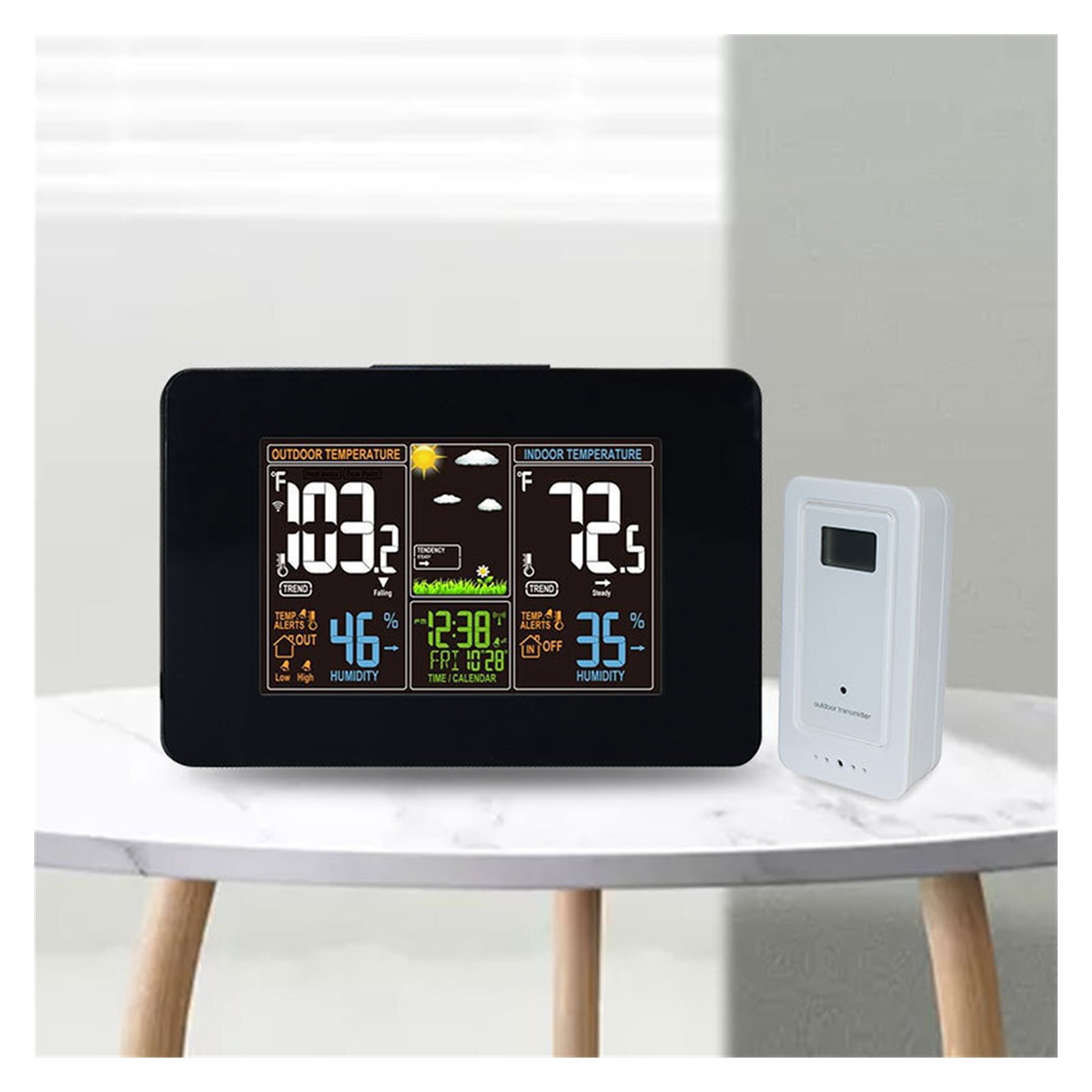Domestic Small Wireless Weather Station Indoor And Outdoor Temperature And Humidity Monitoring And Forecasting ,Easy to Operate