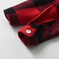 thumbnail image 6 of Boys Girls Plaid Shirts Long Sleeve Button Down Shacket Kids Casual lightweight Jackets Blouses Tops with Pockets, 6 of 6