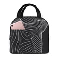 thumbnail image 1 of Disketp Geometric Lines Dog Art Bolsa Térmica para Almuerzo para Hombre y Mujer, Ideal para Trabajo, Senderismo y Picnic, 1 of 8