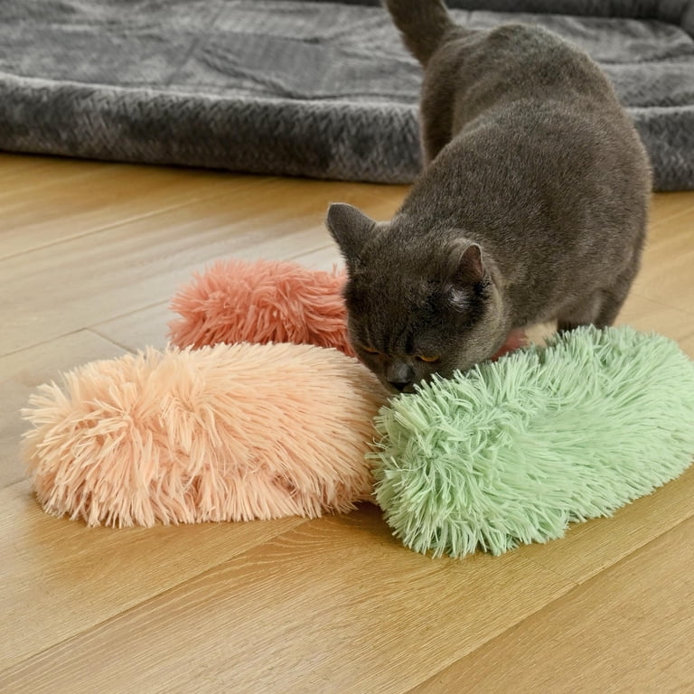 Catnip Plush Pillow Toys with Crinkle Paper, 3 Pack photo 6