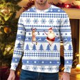 thumbnail image 1 of toraway Chandails en Molleton à Capuche pour Hommes avec Fermeture Éclair Hiver Automne et Hiver Tendance Décontractée Imprimé de Noël Chandail Col Rond TTG, 1 of 4