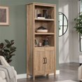thumbnail image 4 of Pemberly Row Engineered Wood Bookcase with Doors in Khaki Pine Finish, 4 of 9