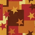 thumbnail image 1 of Ahgly Company Machine Washable Indoor Square Transitional Neon Orange Area Rugs, 4' Square, 1 of 7