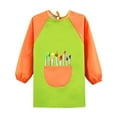 thumbnail image 2 of Cowsor Kids Paintbrush Printed Long Sleeve Raglan Smock Waterproof Art Apron for 1-11 Years Old Painting Class, 2 of 4
