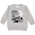 thumbnail image 2 of Inktastic Little Sister and Biggest Baseball Fan Toddler Sweatshirt, 2 of 4