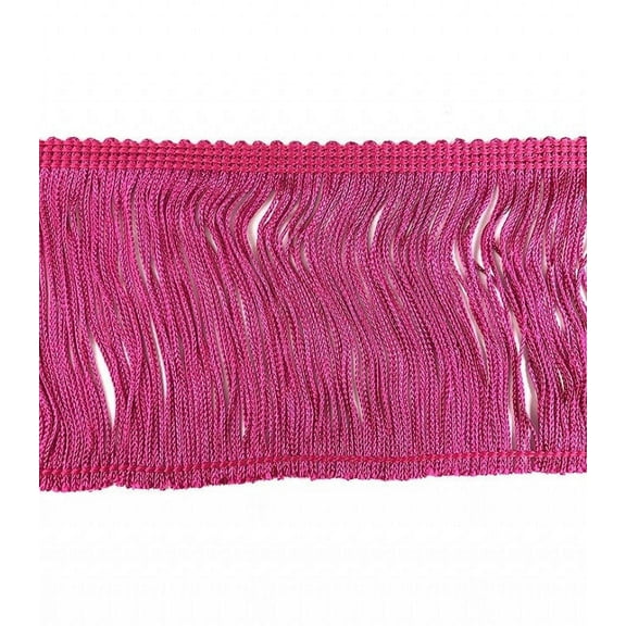 Trimplace Fuchsia 4" Rayon Chainette Fringe