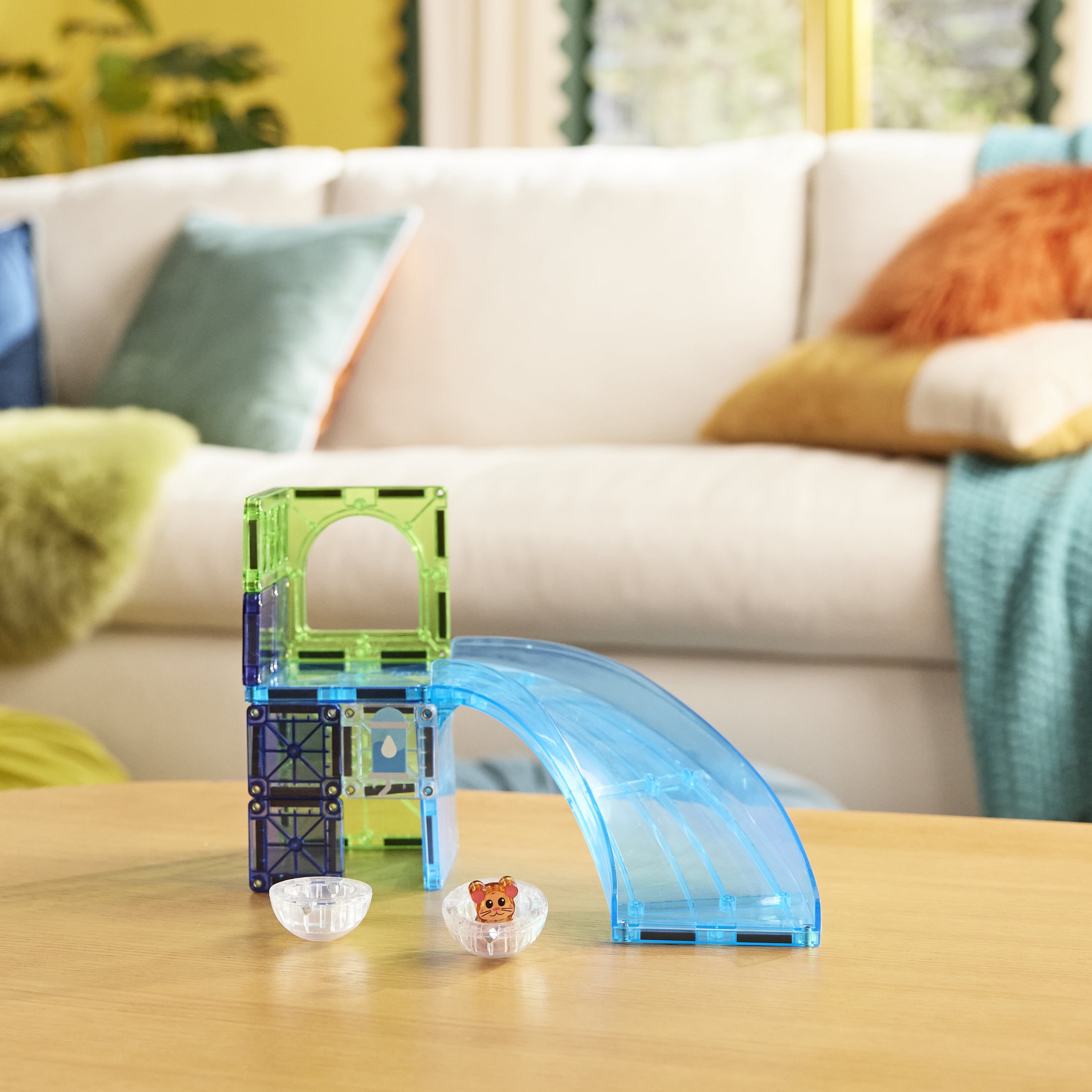 MAGNA-TILES® Hamster Ball 13-Piece Magnetic Construction Set, The Original Magnetic Building Brand