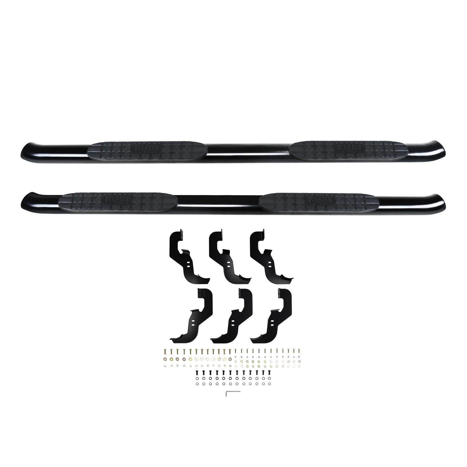 Westin 21-24135 PRO TRAXX 4" Oval Nerf Step Bars - Black Powdercoat Finish Fits select: 2021-2023 CHEVROLET SILVERADO, 2019-2023 GMC SIERRA