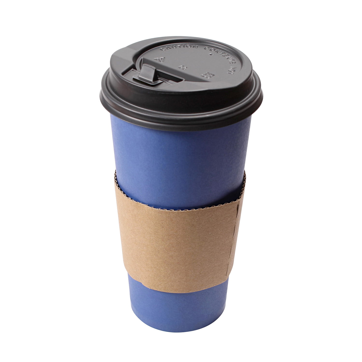 Disposable Paper Coffee Cups with Lids 100 Sets 