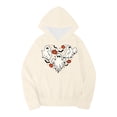 thumbnail image 4 of Byoo Toddler Girl's Graphic Hoodie Long Sleeve Hoodies Halloween Daily Hooded Sweatshirt for Kids,Light Yellow, 4 of 4