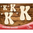 thumbnail image 3 of Unfinished Wood Groovy K Font Shape | DIY Craft Cutout | up to 46" DIY 36" / 3/4", 3 of 3