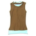 thumbnail image 3 of Purple Orchid - Little Girls' Sleeveless Top 23088-4 (brown aqua), 3 of 3