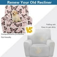 thumbnail image 4 of Kuiaobaty Butterfly Heart Print Recliner Couch Cover for Pets Stretch Reclining Sofa Slipcover Dustproof Recliner Chair Cover with Side Pocket Breathable Reclining Slipcover Nonslip, 4 of 8