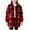 Red, variant on Cethrio Girls Fleece Jackets Size 7-8, Lapel Collar Mid-length Plaid Warm Winter Outerwear Red
