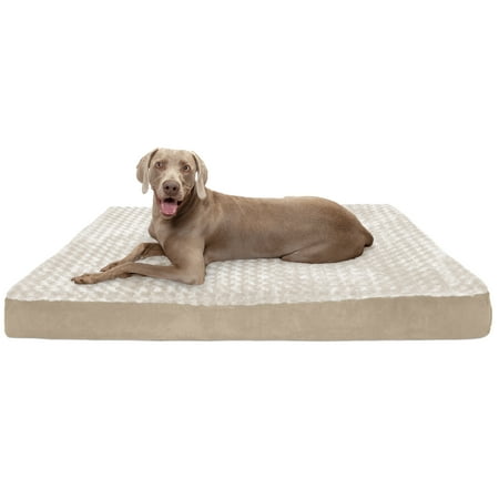 UPC: 0842229115239 | FurHaven Pet Products Ultra Plush Deluxe Cooling Gel Memory Foam Pet Bed for Dogs & Cats – Cream Jumbo Plus