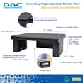thumbnail image 2 of Stax MP-107 Support Ergonomique Réglable en Hauteur pour Moniteur/ordinateur Portable, Noir, Lot de 2, 2 of 4
