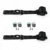 Standard 2 Point Black Retractable Bucket Seat Belt Kit with Bracketry for Jeep CJ & DJ 1953-1970 - 2 Belts