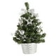 thumbnail image 4 of Oficina Tabletop Árbol de Navidad Artificial Decoración 15.7" Alto Plateado Gloria Mini árbol de navidad de sobremesa, 4 of 8