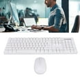 thumbnail image 1 of Wireless Keyboard and Mouse Combo, 2.4GHz 104 Keys Full Size Ergonomic Keyboard, Smart Power Saving, Anti Fading for Laptop, Computer, PC, 1 of 7
