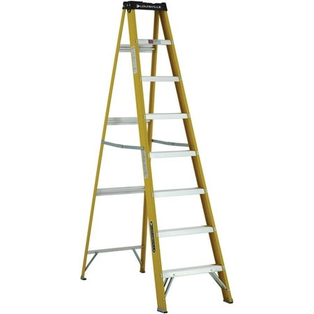 Louisville Ladder 8’ Fiberglass Step Ladder, 250-lb Capacity, W-3114-08