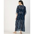 thumbnail image 4 of Moomaya Kimono Sleeves V Neck Kaftan Printed Rayon - Women's Elegant Kaftan, 4 of 9