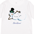thumbnail image 4 of Inktastic Let It Snow Sassy Snowman in Top Hat Boys or Girls Long Sleeve Toddler T-Shirt, 4 of 5