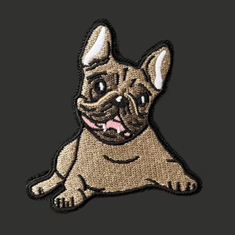 Bulldog Tactical Patch - Military Morale Badge - Embroidered Hook and Loop Decorative Accessory for Backpack and Clothing