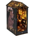 thumbnail image 1 of DIY Book Nook Kit 3D Wooden Puzzle Bookshelf Insert Decor with LED Light DIY Miniature Dollhouse Model Kit Creative Educational Bookshelf Insert Bookend Building Kits for Kids Adults, 1 of 9