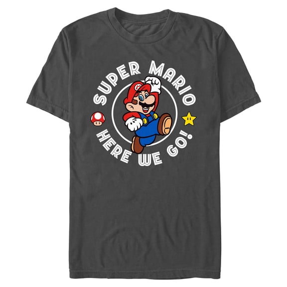 Mens Nintendo Here We Go Mario T Shirt